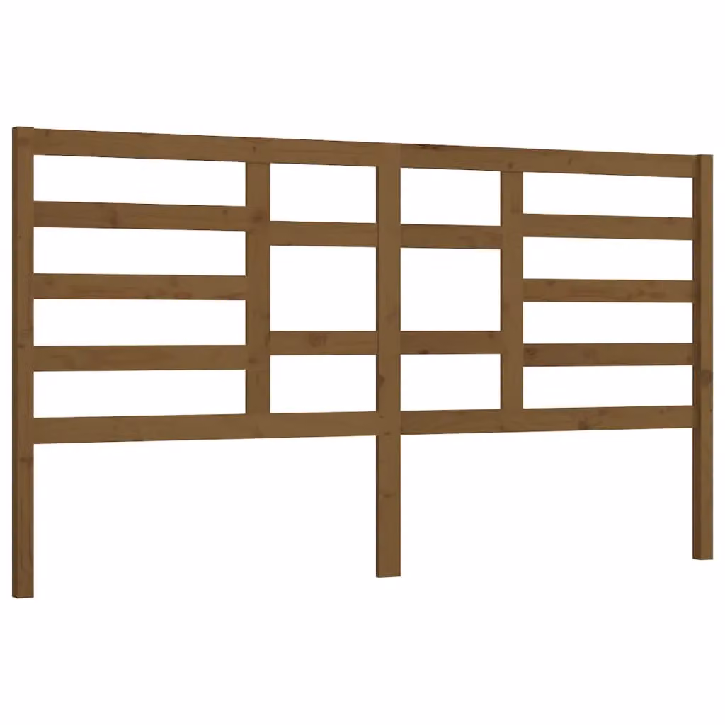 Berkfield Home Rustic Solid Wood Pine Bed Headboard in Honey Brown, W: 206 cm, D: 4 cm, H: 104 cm – 2