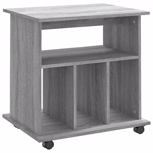 vidaXL Grey Rolling Cabinet with Castors, W/D/H: 60 x 45 x 60 cm – 3