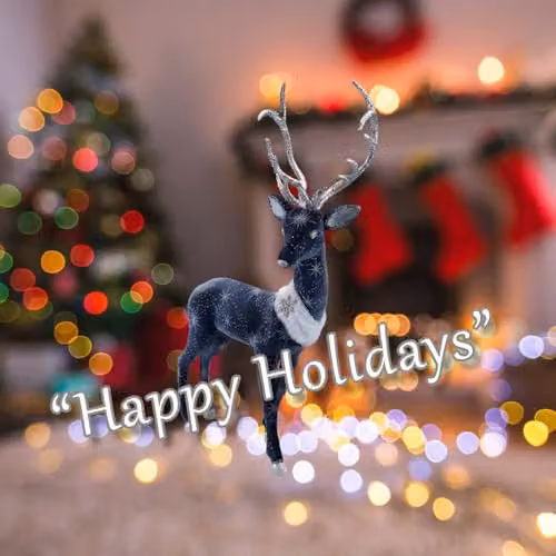VFM e-Store Blue Christmas Deer Decoration, H 58 cm x W 28 cm – 3