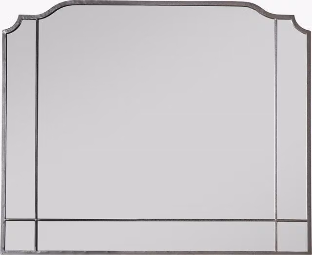 Perch & Parrow Saffron Overmantel Rectangular Mirror in Grey, Black or Silver