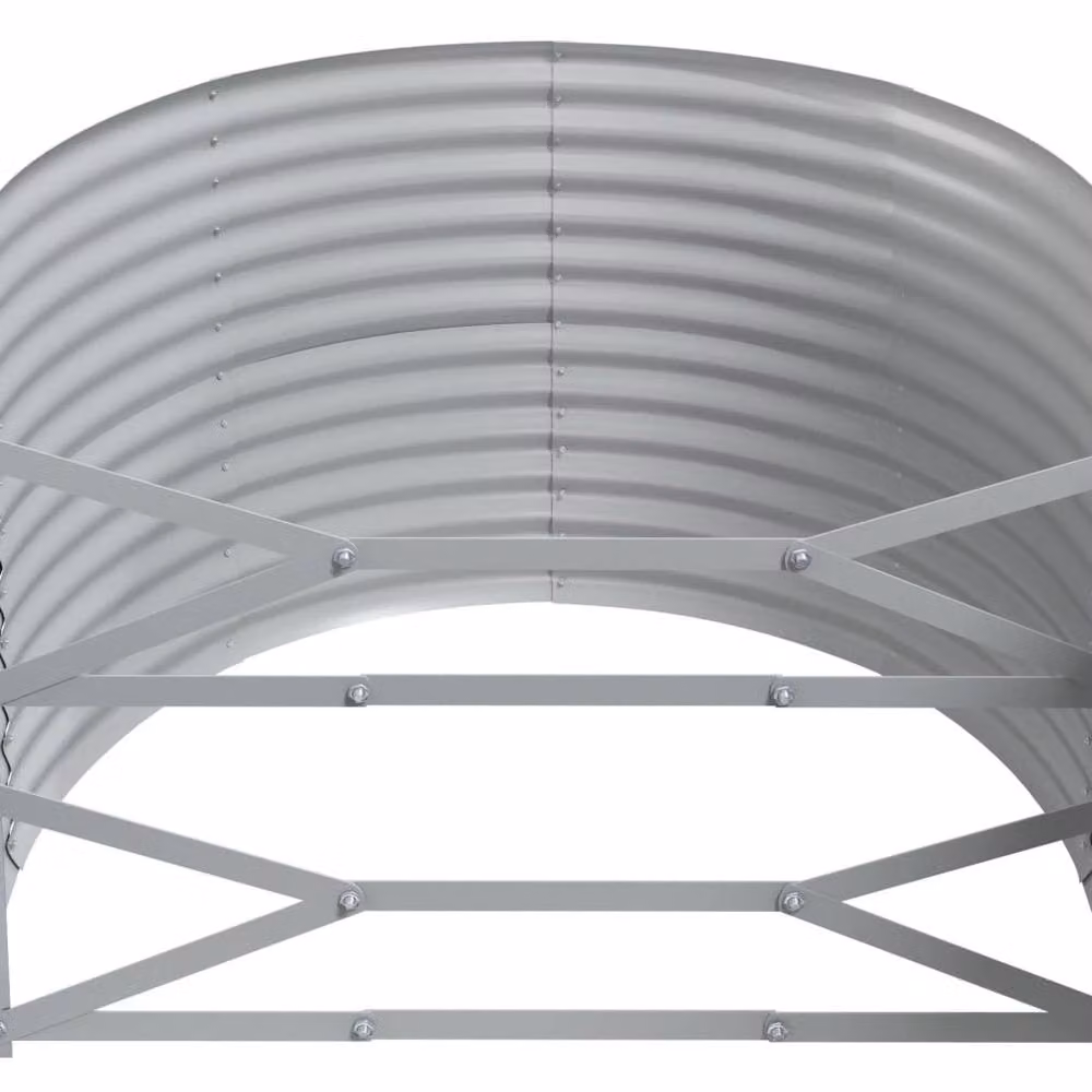 Berkfield Home Garden Powder-coated Steel Raised Bed in Grey, W/D/H: 249 x 100 x 68 cm – 3