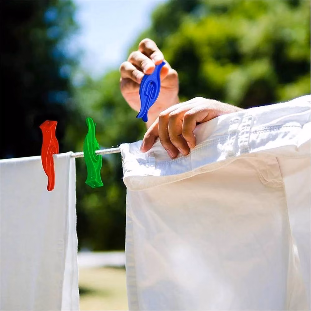 SPETLEK 100 x Multicolour Plastic Cyclone Clothes Pegs for Laundry Lines – 3