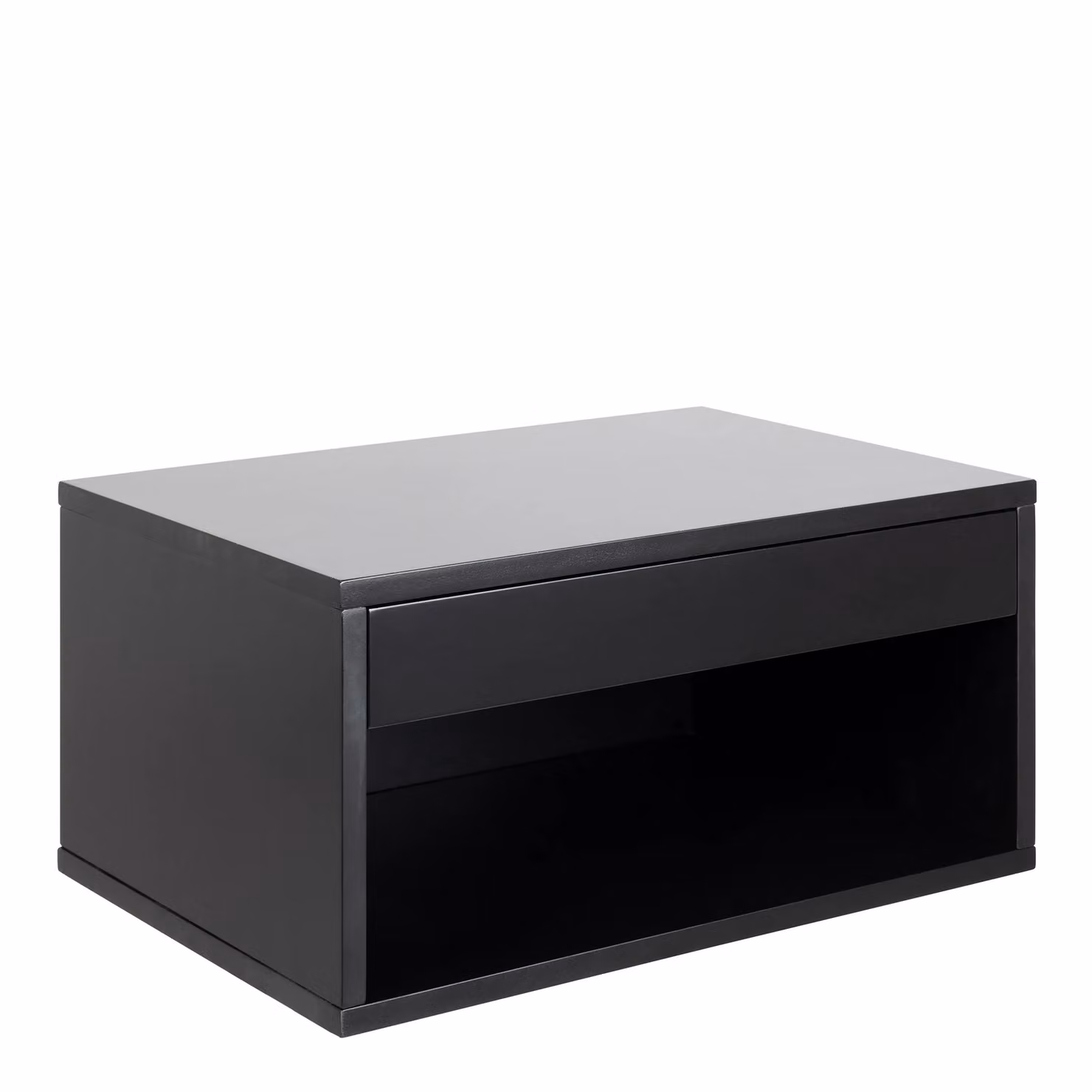 Furniture To Go Cholet Modern Wall Mounted Bedside Table with 1 Drawer in Black – 2