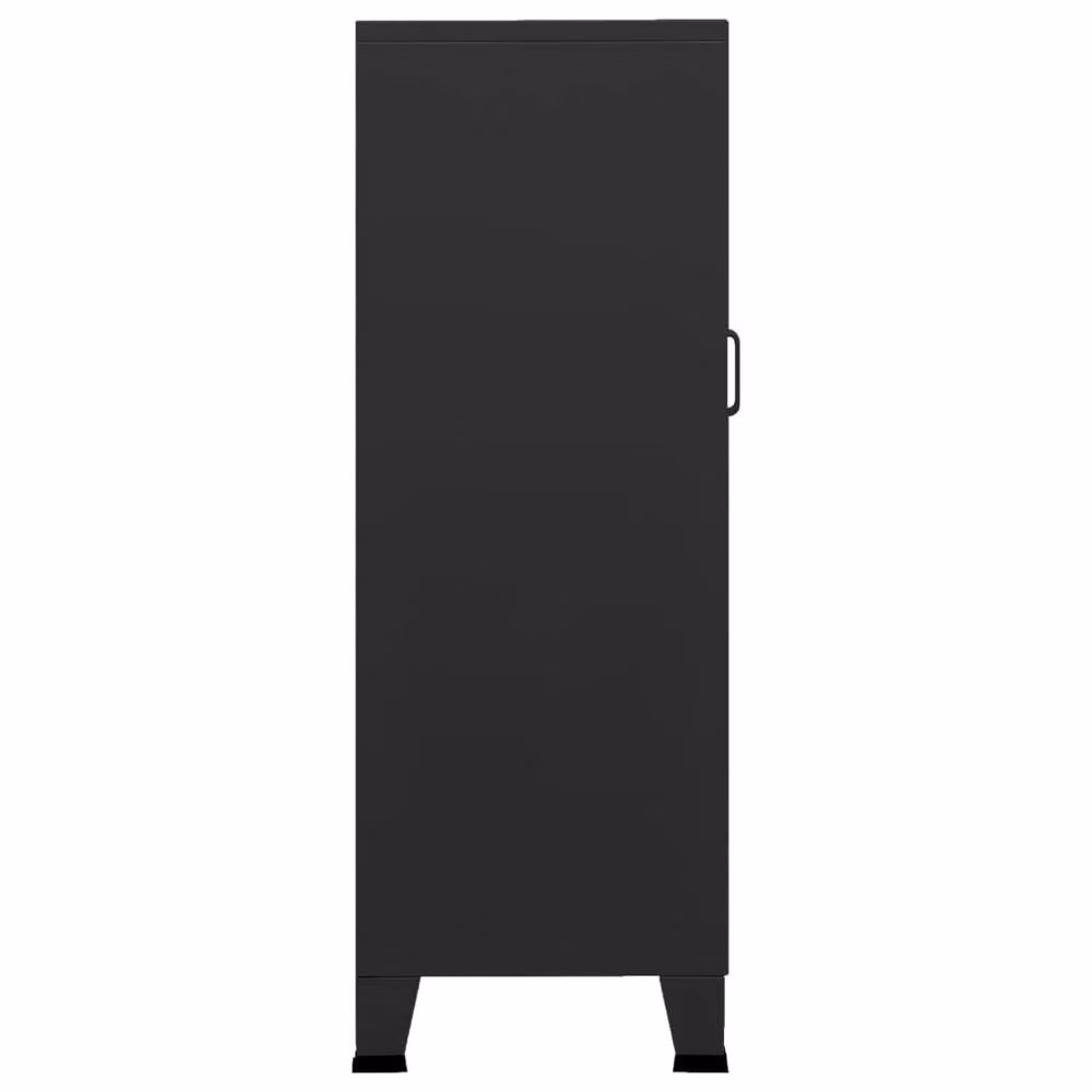 Berkfield Home Industrial Black Metal Storage Chest – 3