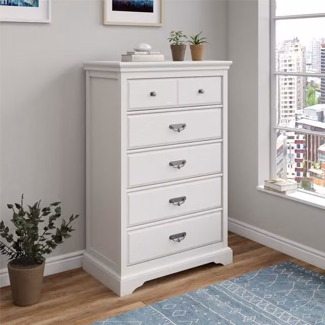 Bristol White Freestanding Matt Drawer Dresser