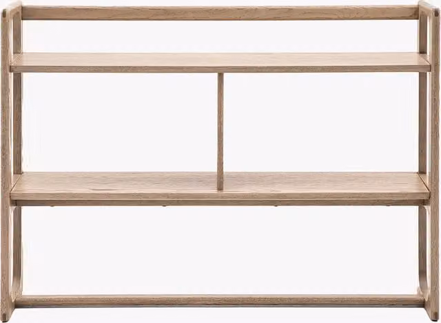 Perch & Parrow Whittle Open Display Unit in Smoked Oak Brown
