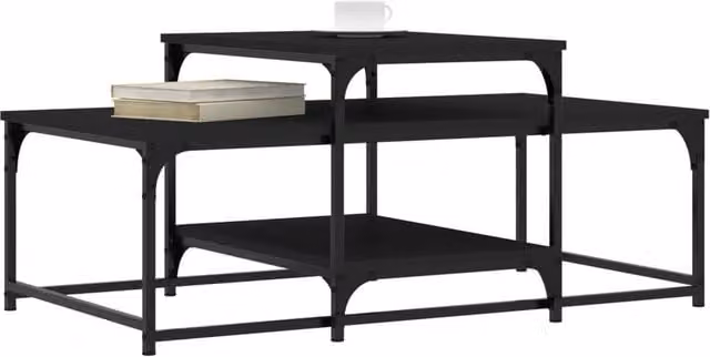 Berkfield Home Modern Black Decorative Coffee Table, W/D/H: 102 x 60 x 45 cm – 1