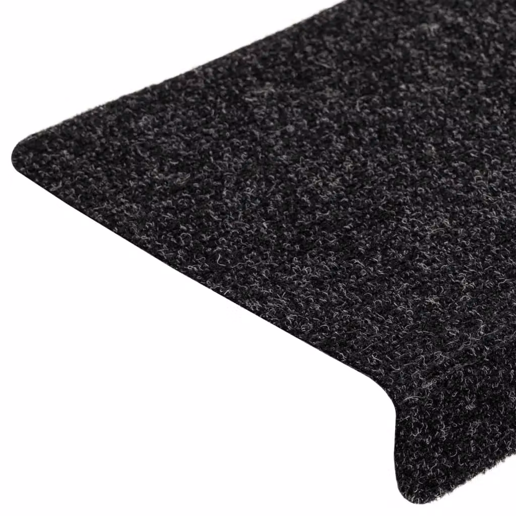 Berkfield Home Non-Slip Black Needle Punch Stair Mats, 10 Pack, W/D/H: 65 x 21 x 4 cm – 3