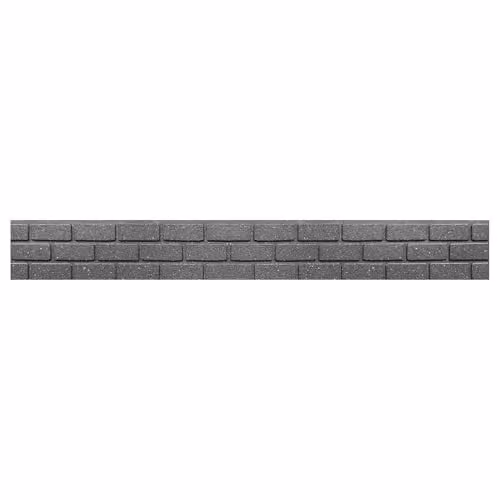 Garden Gear Ultra Curve EZ Border Edging Large Brick Look Flexible Garden Border in Grey, 122cm