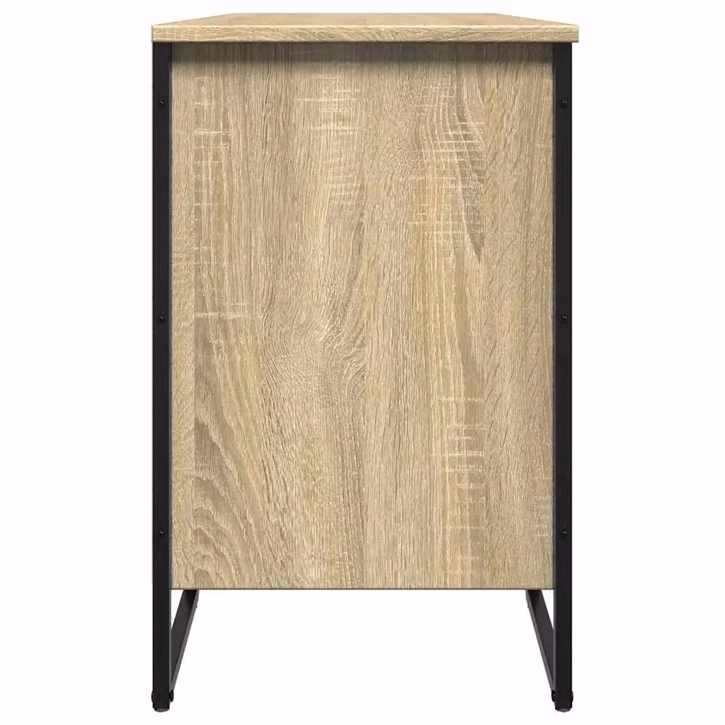 Berkfield Home Shoe Cabinet in Sonoma Oak, Brown and Multicolour, W/D/H: 90 x 38 x 61.5 cm – 4