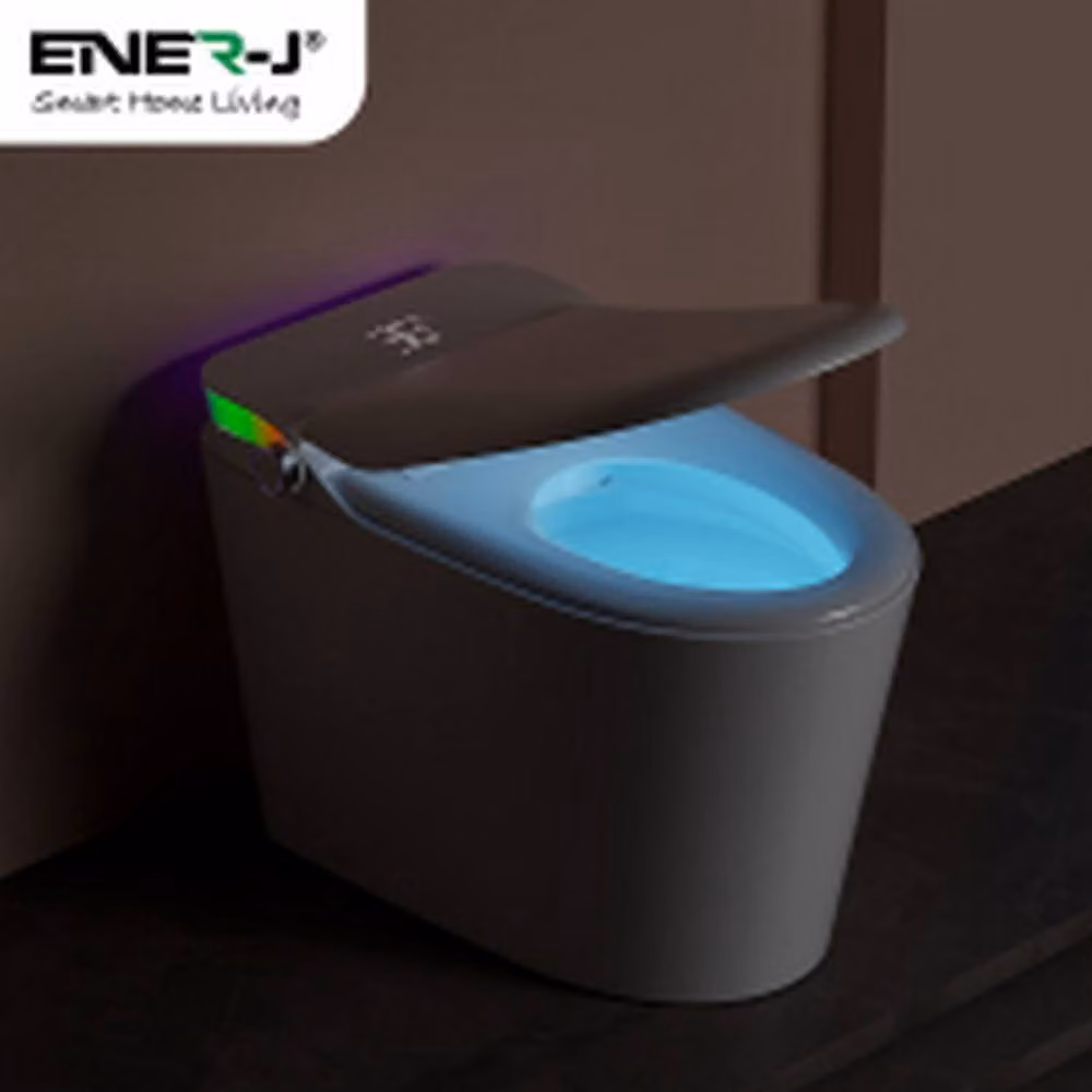 Ener-J HygienePro Smart Toilet with Voice Control, Heated Seat and Bidet, White – 4