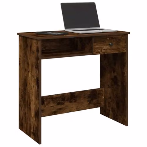 vidaXL Writing Desk in Brown Oak Engineered Wood W/D/H: 80 x 40 x 75 cm – 3