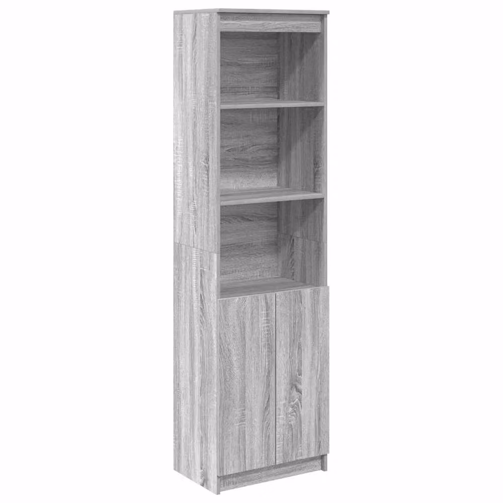 Berkfield Home Grey Sonoma Highboard in Engineered Wood W/D/H: 50 x 35 x 180 cm – 2