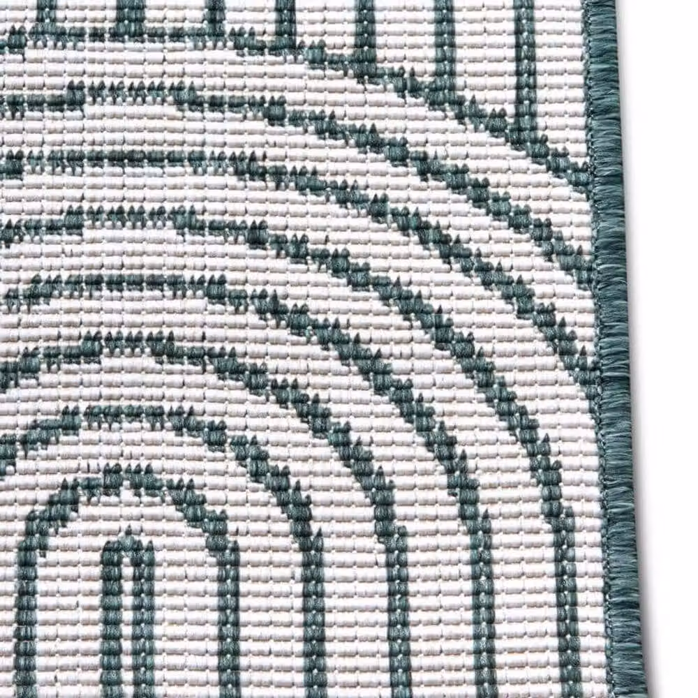 THE RUGS Pangli Reversible Flatweave Indoor Outdoor Rug, Green, W: 80 cm, L: 150 cm – 3