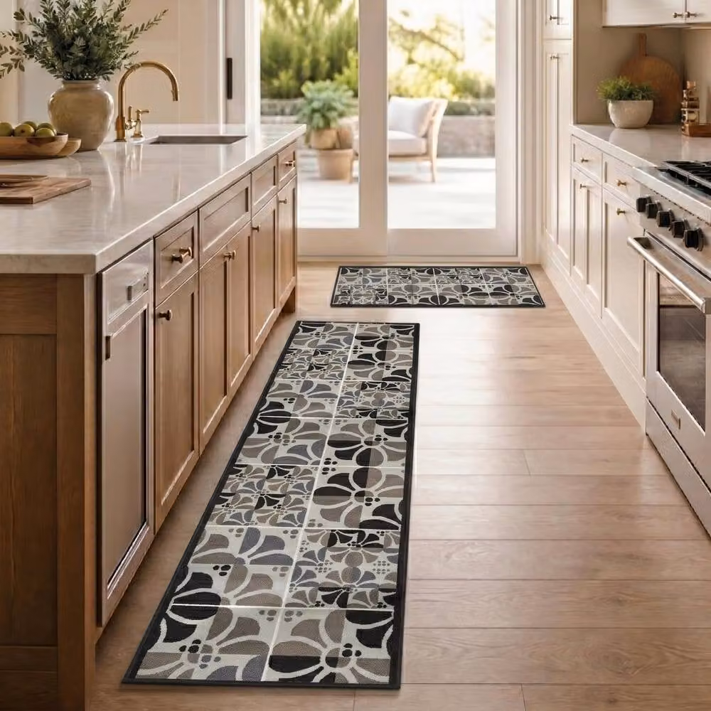 Bravich LTD Daisy Floral Hallway Runner Rug, Grey, W: 66 cm, L: 120 cm – 2