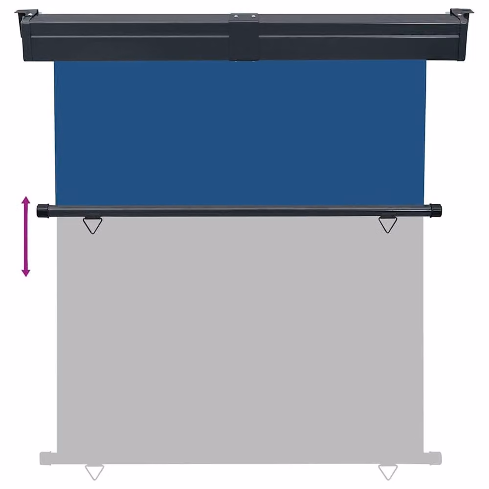 Berkfield Home Blue Balcony Side Awning with Manual Pull, W: 165 cm, H: 250 cm – 3