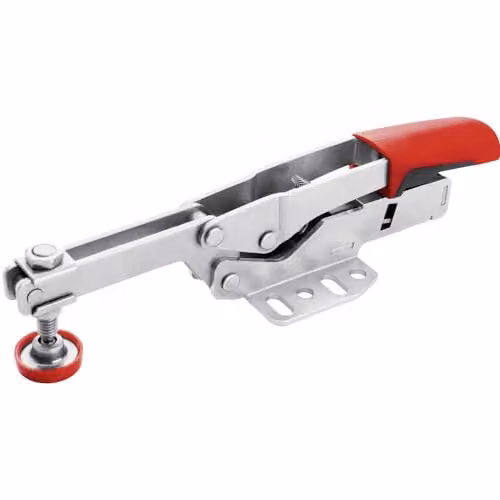 Bessey STC-HH50 Self-Adjusting Horizontal Toggle Clamp with Open Arm, Grey and Red, 40 mm – 1