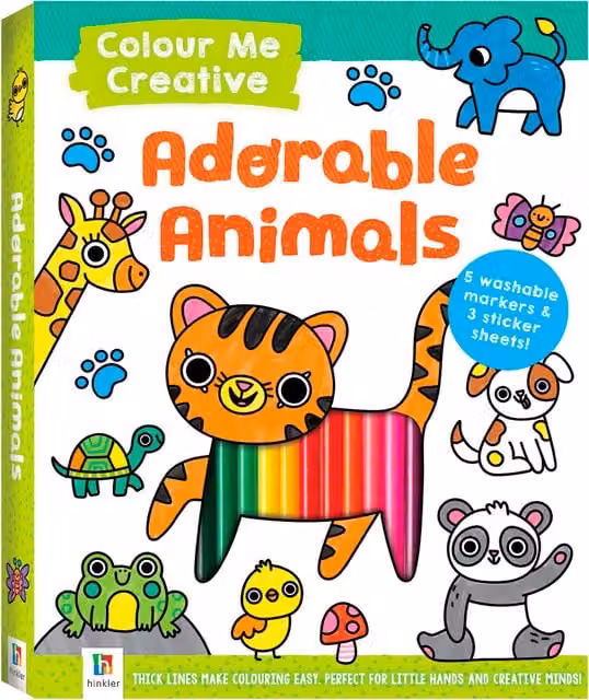 Hinkler Colour Me Creative Adorable Animals Multicolour Paper Activity Set for Children