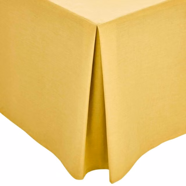 1951 Plain Dye Percale Super Kingsize Valance, Yellow