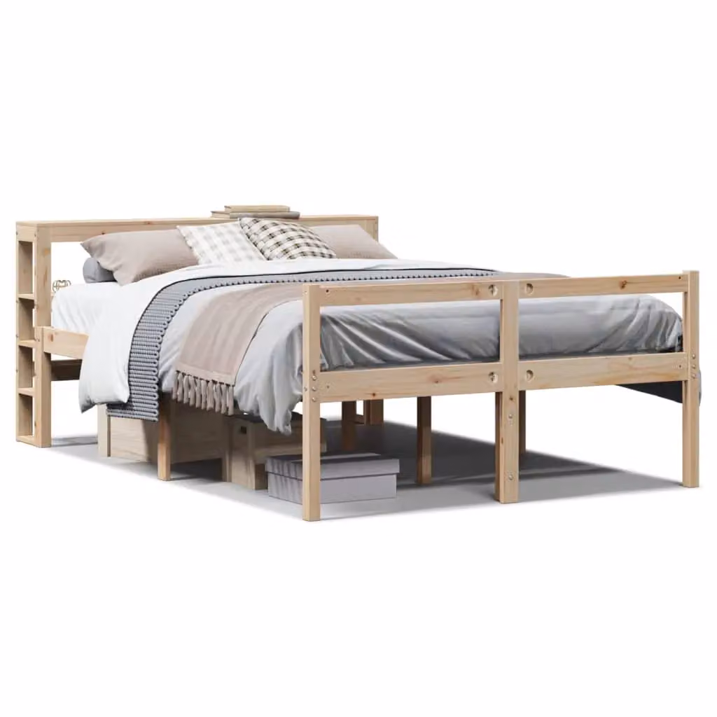 Berkfield Home Senior Bed with Headboard in Brown, W/D/H: 120 x 190 cm – 2