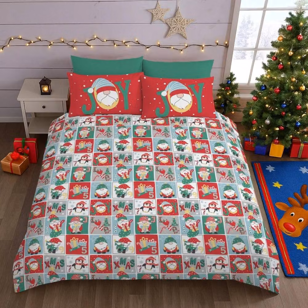 Velosso Fun Advent Gonks Duvet Cover and Pillowcase Set, Multicolour, W: 180 cm, H: 200 cm – 3