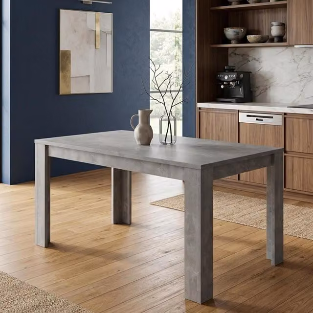 Kosy Koala Modern Square Stone Grey Dining Table, W/D/H: 77 x 77 x 75 cm
