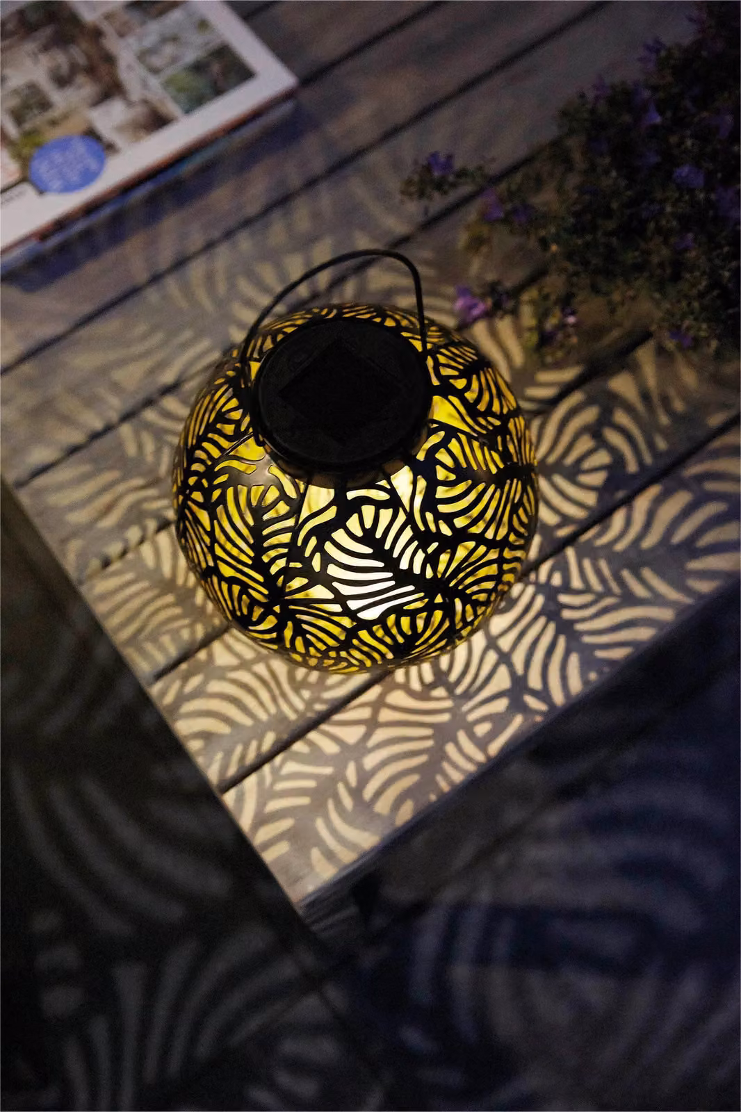 Luxform Solar Samba LED Tabletop Lantern in Black and Copper – 2