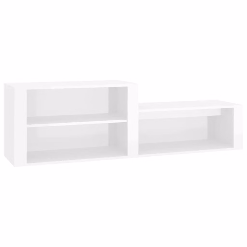 Berkfield Home High Gloss White Shoe Cabinet with Integrated Seat, W: 150 cm, D: 35 cm, H: 45 cm – 2