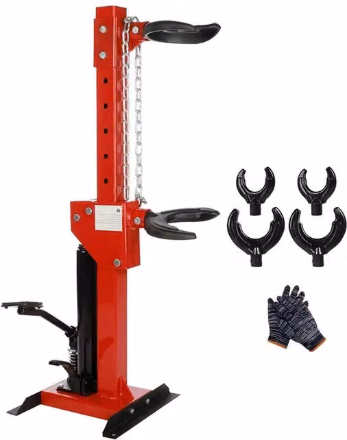 Ventryn Hydraulic Coil Spring Compressor and Adjustable Height Auto Strut in Red – 1