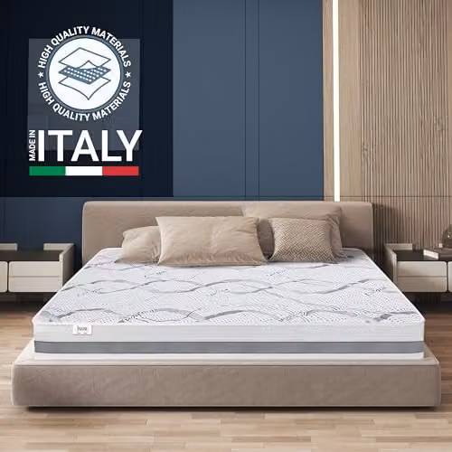 The White Stone Viscoelastic Memory Foam Mattress, White, H 22 cm, W 190 cm, D 200 cm – 2