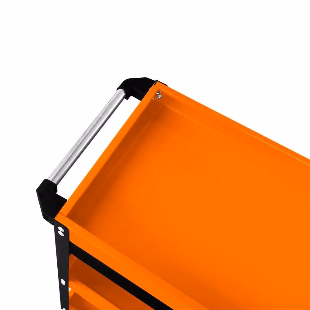 Monstershop T-Mech Lockable Tool Storage Trolley in Orange, Steel – 7
