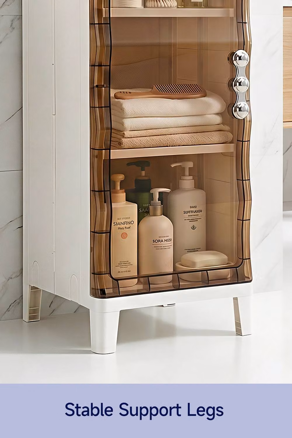 Garden Sanctuary White Plastic Freestanding Garden Storage Cabinet with Hinged Doors – 2