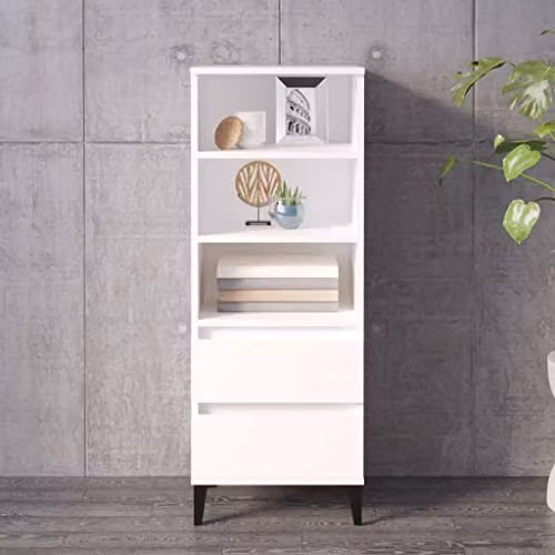 vidaXL Highboard in White, W/D/H: 40 x 36 x 110 cm – 2