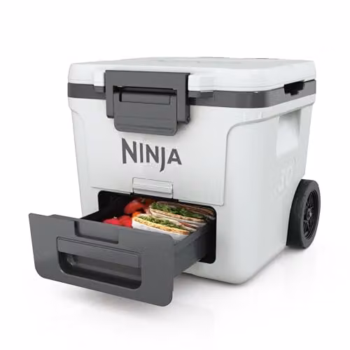 Ninja FrostVault Heavy-Duty Insulated Wheeled Cool Box in White