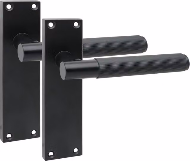 Golden Grace Matt Black Door Handle Set of 8