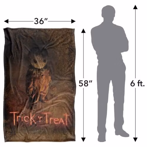 Warner Bros. Trick R Treat Poster Silky Touch Super Soft Fleece Throw Blanket, Multicolour, W: 91 cm, D: 147 cm – 4