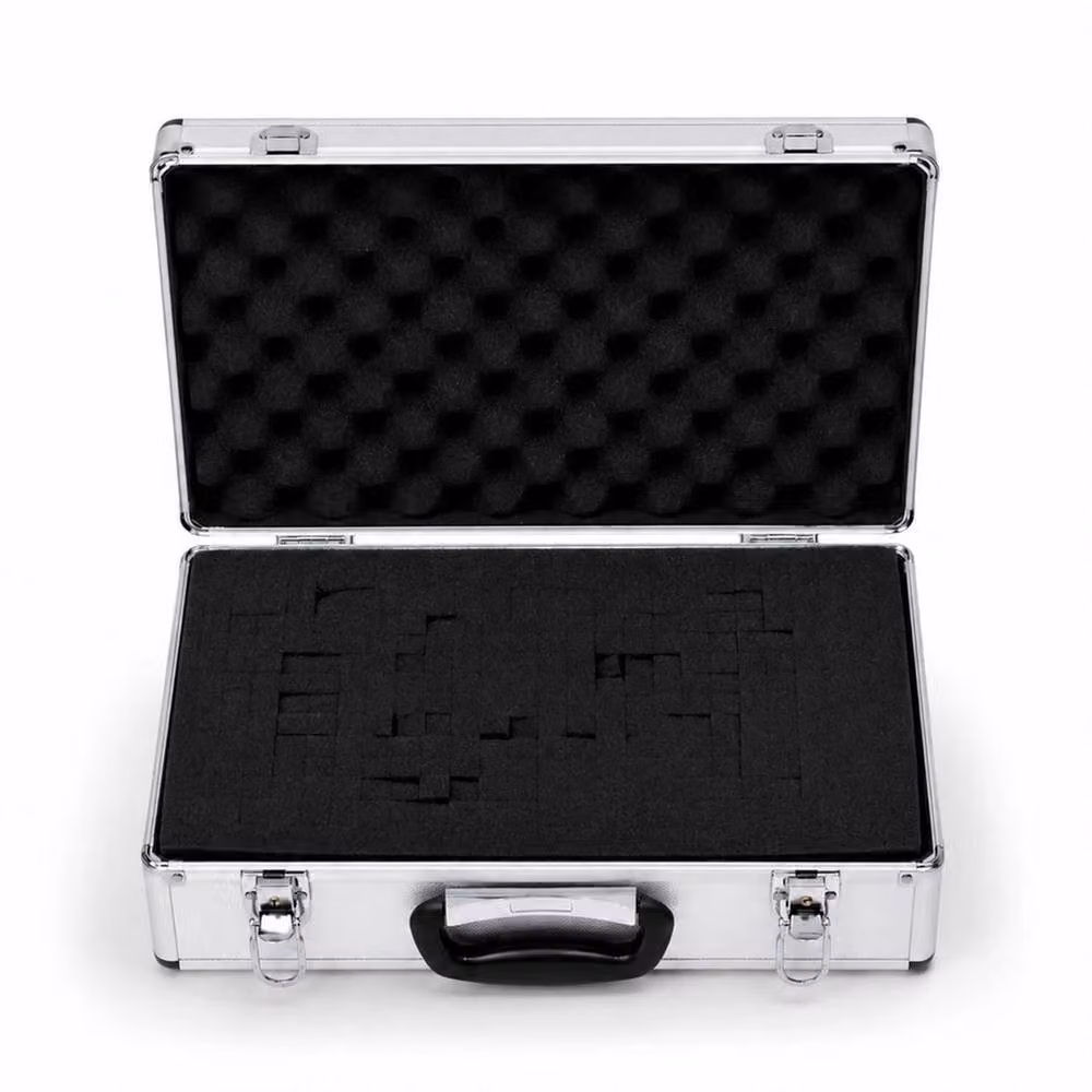 FLAVORA Heavy Duty Metal Storage Carry Box with Handles in Metallic Silver, W/D/H: 40 x 20 x 12.5 cm – 4