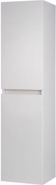 Clifton Gloss White Wall Mounted Bathroom Side Unit with Soft Close Hinged Doors