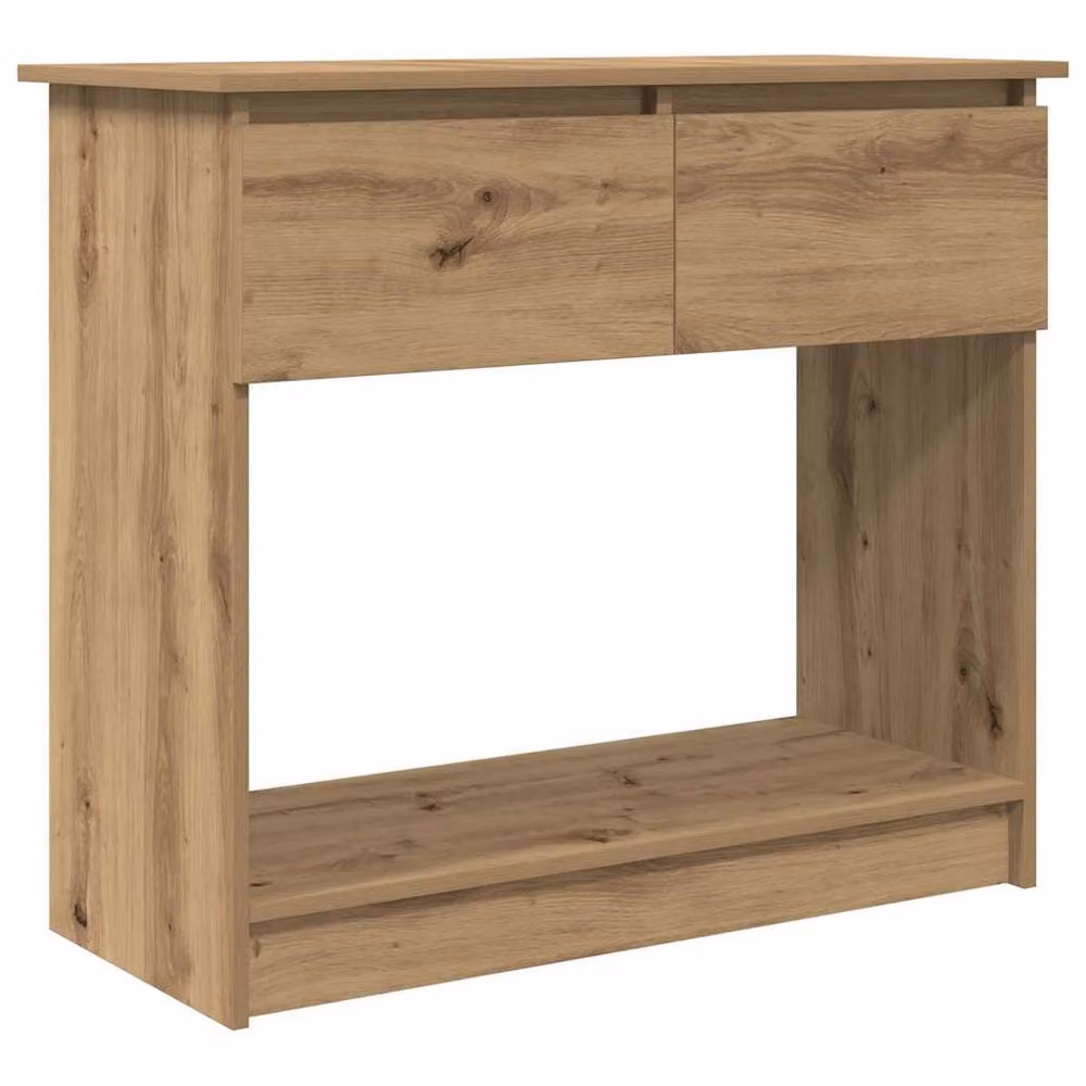 Berkfield Home Artisan Oak Console Table with Drawers, Brown, W: 85.5 cm, D: 38.5 cm, H: 74.5 cm – 2