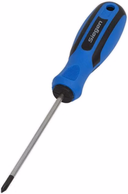 Loops Phillips 1 x 75mm Screwdriver with Soft Grip Handle and Chrome Vanadium Shaft in Blue and Multicolour