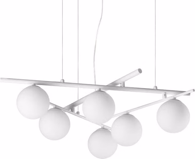 Netlighting Atlas Globe Pendant Ceiling Light in White with 6x G9 Sockets