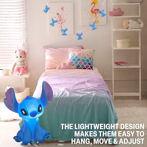 Disney Stitch 3D LED String Lights in Blue – 4