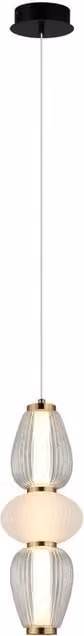 Netlighting Gastel Slim LED Pendant Ceiling Light, Black and White, 45 cm, 3000K Warm White