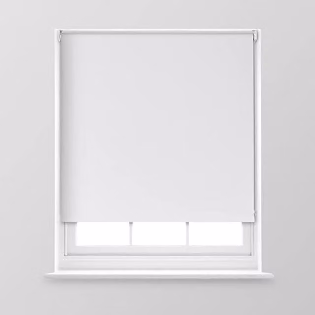 A.Unique Home Premium Trimmable Thermal Blackout Roller Window Blind, White, W: 90 cm, H: 170 cm