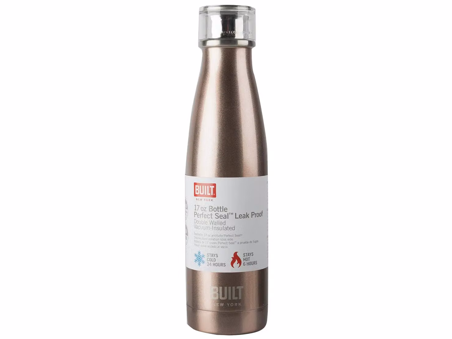 Built NY Vacuum Insulated Stainless Steel Water Bottle, Gold, 500 ml – 6