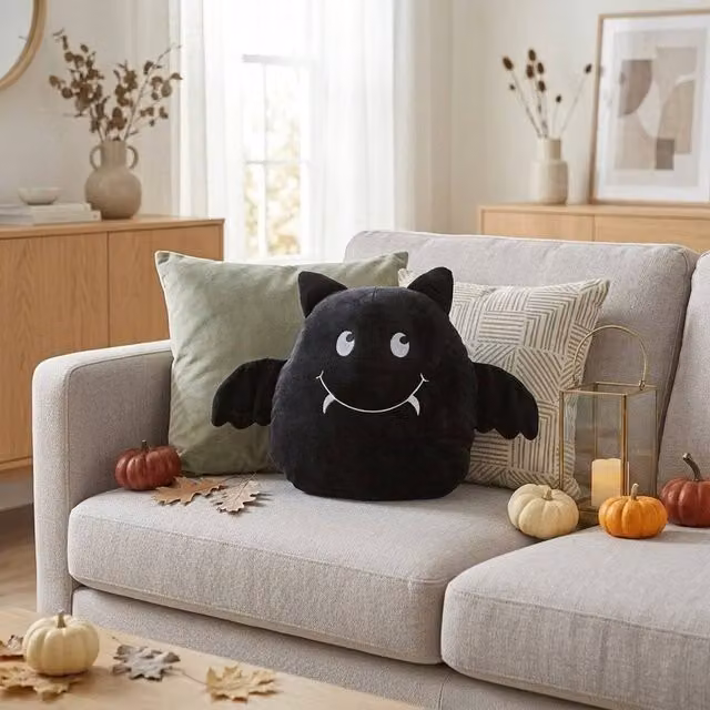Garden Greatness Bat Boy Supersoft Plush Halloween Decor, Black and Multicolour