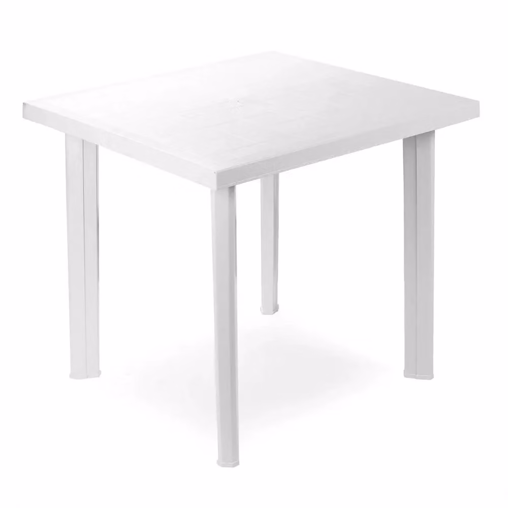 EONLION White Square Plastic Garden Table for Patio and Terrace – 2