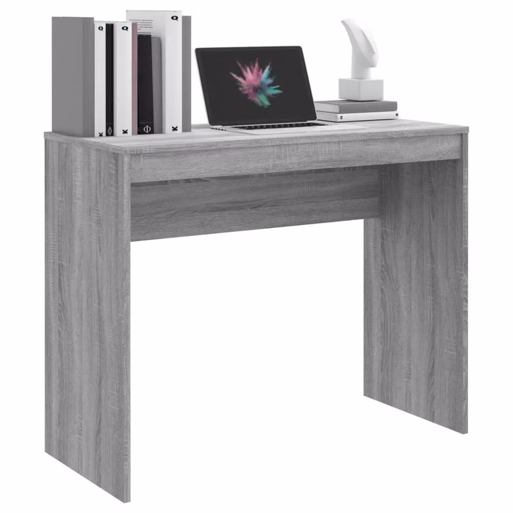 Berkfield Home Computer Desk in Grey Sonoma, W/D/H: 90 x 40 x 72 cm – 3
