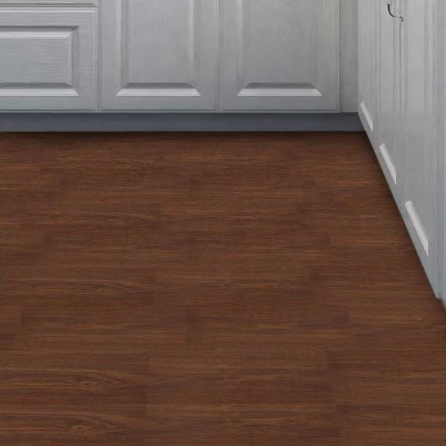 Kelvenix 36-Piece Self-Adhesive Modern Vinyl Flooring in Dark Brown, W: 52 cm, L: 1000 cm