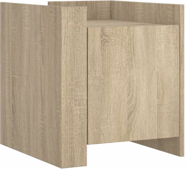 Berkfield Home Bedside Cabinet in Sonoma Oak, W/D/H: 45 x 50 x 50 cm